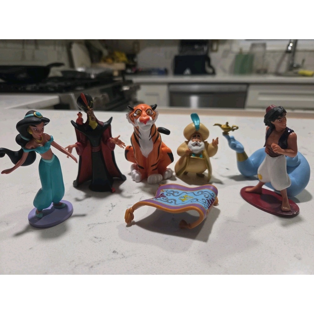 Disney  Aladdin PVC 7 Figures Playset Set / Cake Toppers Loose Mixed Lot